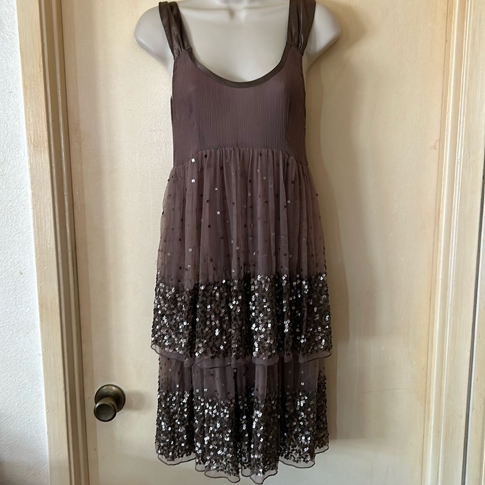 Twin-Set Brown Sequin Wedding Dress